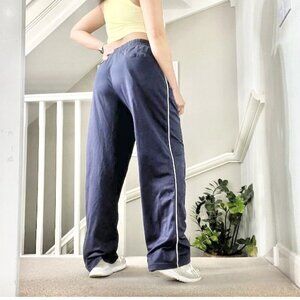 Vtg Paris Blues Track Pants Blue Size M Loose Fitting 90s Y2k Drawstring Trackie